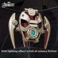 Marvel Genuine Wireless Bluetooth Earbuds Cool Iron Man RGB Ambience Light Mecha-shaped Headset High Quality Zinc Alloy MR28. 