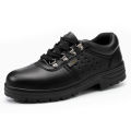 Cowhide labor protection shoes for four seasons men, anti-smashing and anti-puncture, steel toe construction site, wear-resistant solid bottom safety shoes, protective work shoes.