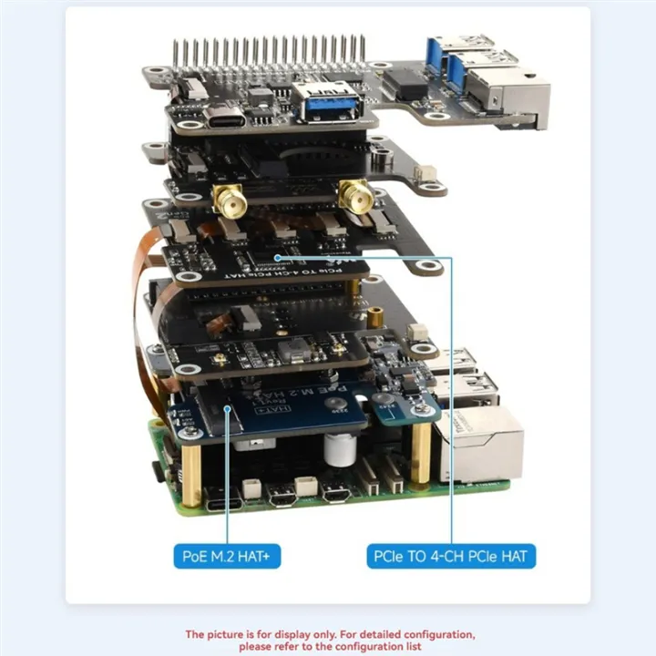 For%205%204-CH%20Board%20PCIe%20FFC%20Expansion%20Card%20PCIe%20to%20PCIe%20HAT%20Interface%20Supports%20Stacking%20Multiple%20PCIe%20HAT%20Modules%20-%20Image%204