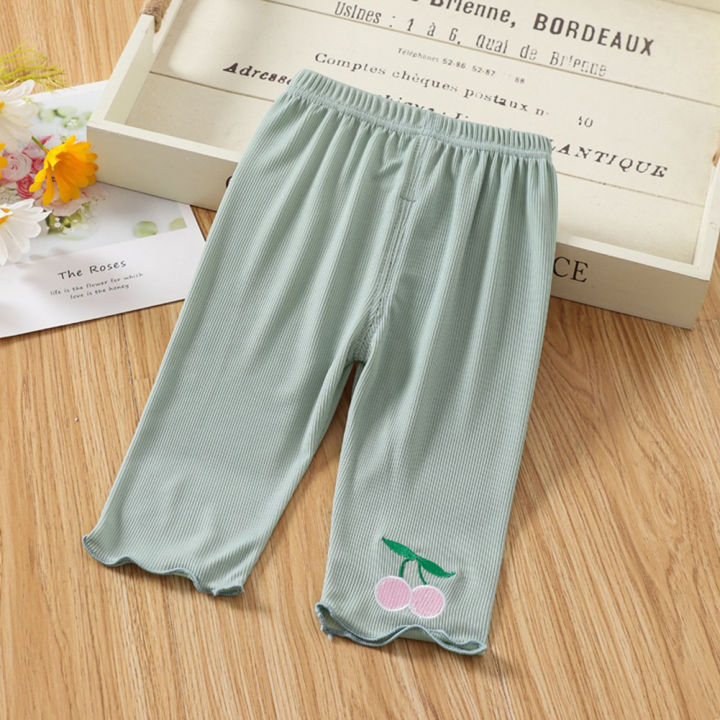 GC%20Toddlers%20Leggings%20Kids%20Girls%20Cropped%20Pants%20Solid%20Color%20Elastic%20Waist%20Belt%20Summer%20Outerwear%20Bottoms%20Pants%20-%20Image%208