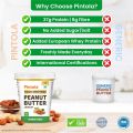 Pintola High Protein All Natural Peanut Butter | Unsweetened | 37% Protein | Imported Whey Protein and Roasted Peanuts (Crunchy, 1kg). 