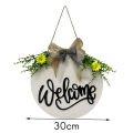 Welcome Sign Welcome Front Door Round Wood Sign Hanging Welcome Sign for Farmhouse Porch Welcome Sign Front Door Decor. 