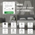 Aubess Tuya MINI Wifi Smart Switch 16A Supporte 2-way control Timer Wireless Switches Smart Home Automation Compatible with Alexa Google Home. 