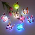 【Hey my home】JUNEJOUR Creative Colorful Butterfly LED Night Beautiful Home Bedroom Wall Night Color Random. 