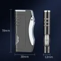 New Blue Flame Windproof Turbo Lighter Visible Gas Lighter Butane Metal Cigar Cigaretes Lighters.