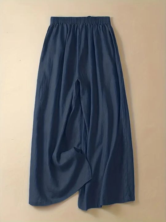 High%20Waist%20Plus%20Size%20Cotton%20Flare%20Pants%20-%20Every%20Woman's%20Favorite%20-%20Image%203