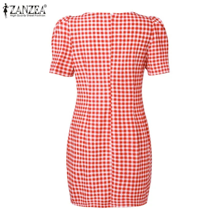 Korean%20Style%20Womens%20Geometric%20Printed%20Sundress%20Elegant%20Square%20Neck%20Mini%20Dress%20#11%20-%20Image%208