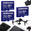【Nice Day Toy Findings Store】(New) Samsung micro SD Pro Plus level 10 512GB 256GB 128GB card UHS-I A2 V30 high speed 130 m/s.