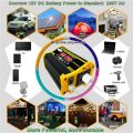 4000W Power Inverter Portable Car Inverter DC12V to AC110/220V Transformer Dual USB LED Display Auto Inverters Car Accessories. 