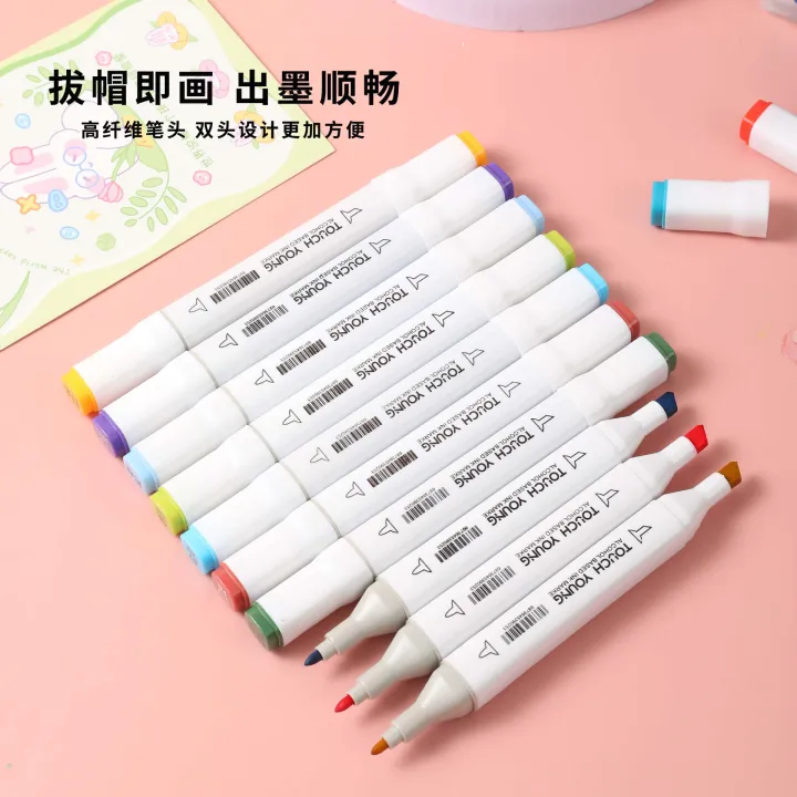 PP%20Barrel%20Boxed%20Double-Headed%20Oily%20Marker%20Pen%20Children%20Art%20Drawing%20Graffiti%20Marker%20Pen%2060%20Color%2080%20Color%20Suit%20-%20Image%203