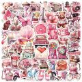 10/50PCS Vintage Pink Girls Decoration Graffiti Stickers DIY Diary Suitcase Scrapbook Phone Laptop Luggage Kawaii Decal Sticker.