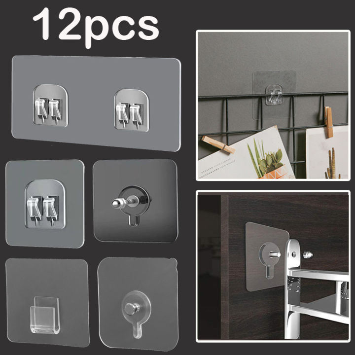 Adhesive Wall Hook Sticker Strong Poster Screw Hooks Photo Picture Hanger Wall Adhesive Hooks For Hanging Frame Hanger Sticker