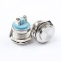 1 Pcs 22mm metal push button waterproof stainless steel switch press button 1NO high round head momentary 22GT.F.L. 
