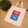 Trendy Hand-Art Canvas Tote Bag For Girls with Zipper | Eco-Friendly | Perfect for Shopping, College or University, and Daily Use 🌿.