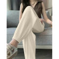 Ladies Summer Casual Ankle Length Harem Pants Cotton Crepe Streetwear.