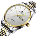 Nax Fourron Fashion Business Waterproof Calendar Stainless Steel Strap Quartz Watch For Men. 