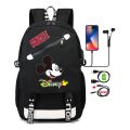 Disney Mickey Mouse Backpack for Teenage School Bag Boy Girl Cartoon Printing Bagpack Back To School Bookbag Laptop Usb Men Bags. 
