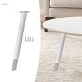 Adjustable Table Leg Multipurpose Adjustable Height Metal Pipe Legs for Office 425mm to 600mm White. 