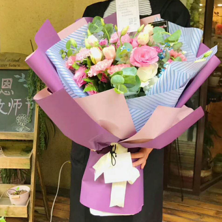 20pcs/lot%20Square%20Flower%20Wrapping%20Paper%20Bouquet%20Floral%20Gift%20Packaging%20Craft%20DIY%20Korean%20Waterproof%20Wedding%20Flower%20Paper%20Multicolor%20Amour%20zii%20-%20Image%204