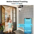 Guudgo Tuya 3MP WiFi Blub Camera Wireless PTZ IP Cam Color Night Vision Motion Detection Two-way Talk Outdoors Security Cameras APP Phone Control. 