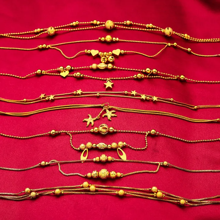 Japanese%20and%20Korean%20fashion%20Xiaohongshu%20Douyin%20same%20style%20anklet%20Vietnamese%20sand%20gold%20plated%20summer%20love%20bell%20multi-line%20anklet%20for%20women%20-%20Image%202