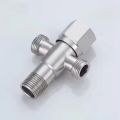 SUS304 Stainless Steel Bathroom Quarter Turn Angle Valve Shower System Replacement Part 3-Way T-Adapter G 1/2 Brushed Finish. 
