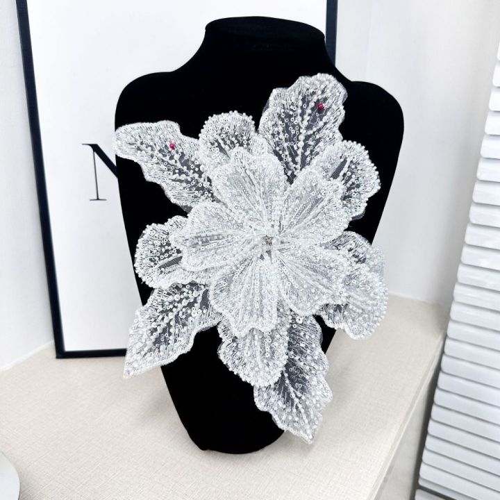 %E3%80%90NEW%E3%80%91%20New%20Polyester%20fibre%20Chest%20Flower%20Embroidery%20Women's%20Clothing%20Dress%20Decoration%20Multi-layer%20Sequin%20Children's%20Clothing%20Clothing%20Accessories%20-%20Image%204