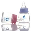 60mL Baby Standard Caliber Hygienic Glass Feeder Bottle (apple.bear) - Pink/Blue 1ps. 