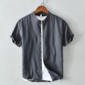 Casual Shirts Men Fashion Clothing Summer Clothes For Men Linen Shirt Casual Short Sleeve Tshirt Tops Breathable Cool Slim Fit.