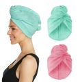 Fashion Women Absorbent Microfiber Towel Turban Hair. 