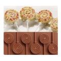lollipop Silicone Ice Cube Chocolate Cake Cookie Cupcake Soap Molds Mould 6 hold. 
