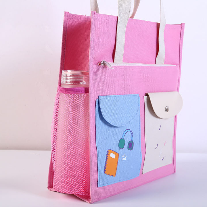 New%20PortableA4Document%20Pouch%20Men's%20and%20Women's%20Tuition%20Bag%20Large%20Zipper%20Art%20Make-up%20Bag%20Children's%20Homework%20Schoolbag%20-%20Image%202