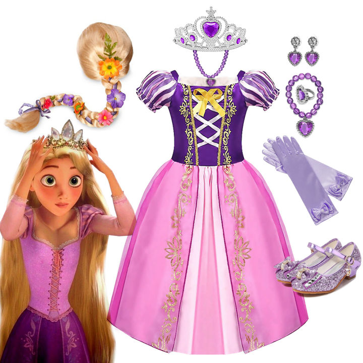 Disney Princess Dress Rapunzel Costume For Kids Girl 2024 Halloween Cosplay  Birthday Party Dresses Gowns Children Clothes Outfit | Daraz.com.bd