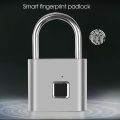 Fingerprint Padlock,Portable Anti-Theft USB Charging Fingerprint Lock for Lockers, Suitcases, Backpacks Etc Can Support. 