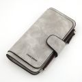 Women Scrub Leather Lady Purses Clutch Long Female Wallet. 