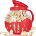 Popcorn Maker Microwave Snack Popcorn Air Poppers 2.25 Quart Popcorn Bowl Borosilicate Kitchen Accessories,Green. 