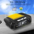 Geepact Car Tire Pressure Monitoring System Smart Car TPMS Tyre Pressure Alarm Monitoring System Solar Power Panel USB Charging TPMS Universal 4 External Sensors LCD Display. 