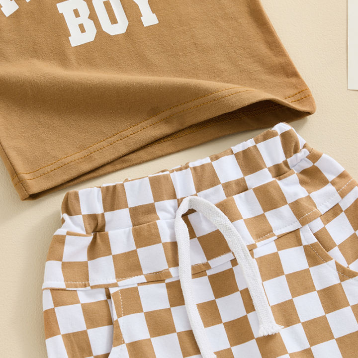 Toddler%20Baby%20Boys%20Clothing%20Casual%20Short%20Sleeve%20Letters%20Print%20T-shirt%20with%20Plaid%20Shorts%20Sets%20Summer%20Outfits%20Clothes%20-%20Image%205