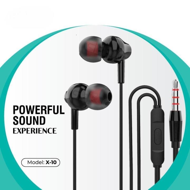Geeoo Premium Quality - X10 Extra Bass 3.5mm In-Ear Wired Earphone - Headphone - Signifying Quality