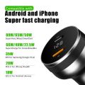 Supervooc Car Charger for OPPO Find X5/Reno8,80W/65W Warp car adapter for OnePlus11,2 Port Cigarette Lighter Adapter for Realme. 