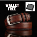Long Lasting pu Leather Belt For Men (wallet Free). 