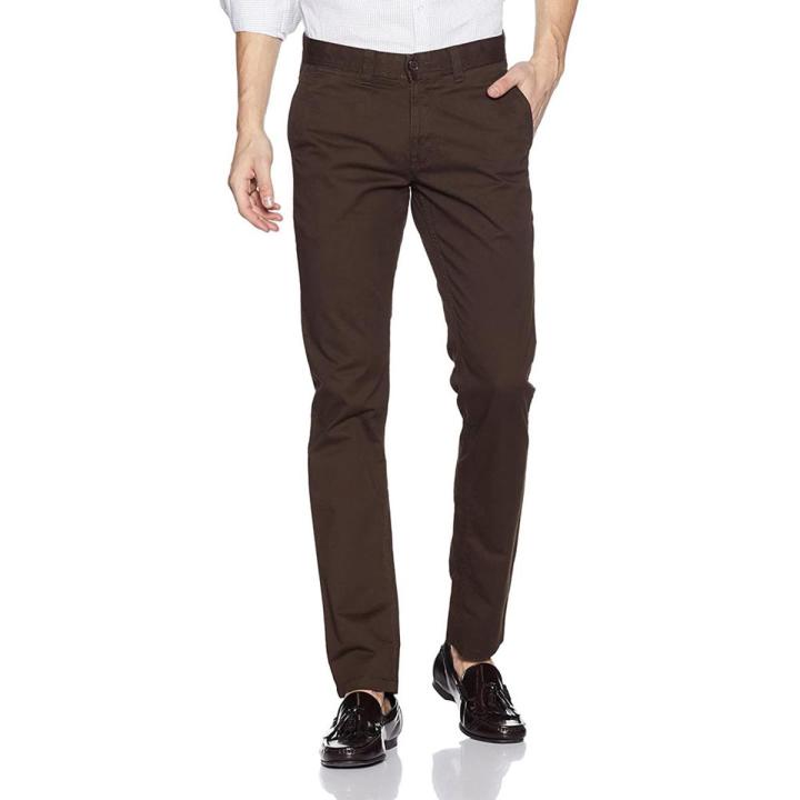 Coffee Twill Gabardine Pant for Men