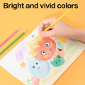 DELI EC138-12 Color Pencil Bright and vivid colors. Triangular ergonomic barrel, easy to sharpen. 3.0mm lead for smooth coloring performance. High quality soften wood..
