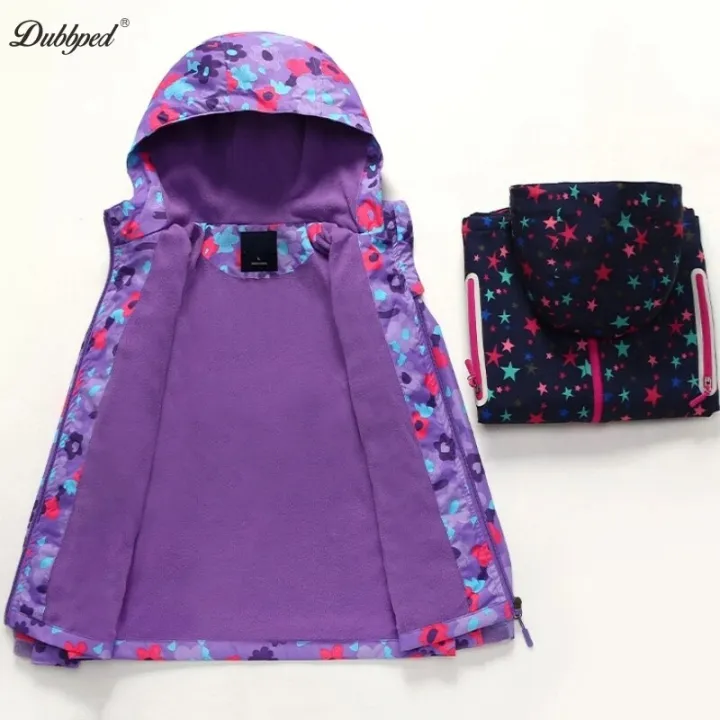 Dubbped%20Kids%20Girls%20Flower%20Purple%20Rain%20Jacket%20Waterproof%20Coat%20Lightweight%20Hooded%20Warm%20Lined%20Raincoats%20Windbreakers%20-%20Image%202