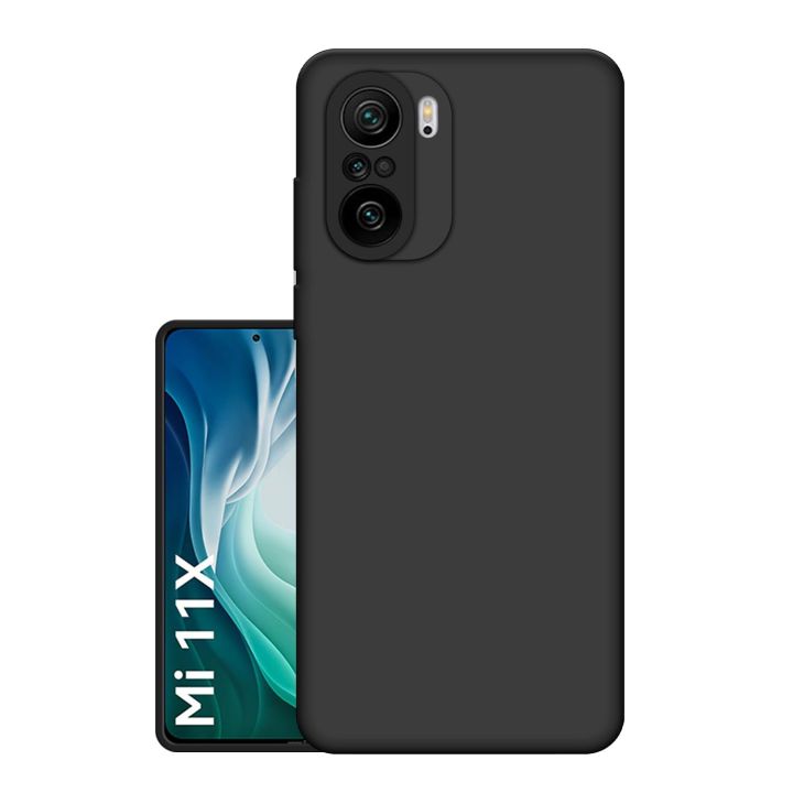 Xiaomi Mi 11X/Mi 11X Pro/Poco F3/K40/K40 Pro Silicone Matte Flexible Soft Phone Case - Black - Phone Back Cover