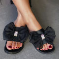 Cross-border Amazon AliExpress spot wholesale women's one-word sandals bow bright diamond slippers casual sandals on behalf of delivery.