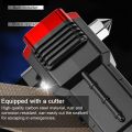 Portable LED Flashlight Multifunctional Work Light Power Bank Emergencies Safety Hammer Waterproof with Sidelight 4 Light Modes for Car Outdoor Camping Hiking Adventure Inspection. 