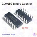 2Pcs- CD4060 Binary Counter IC CD 4060 Dual In Package DIP 16 Pin IC Electrical Circuitry & Parts.