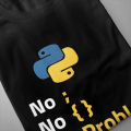Computer Programming Language Python T Shirt Design For Code Programmer Homme Tee Shirt Crewneck Camiseta.