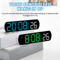 GC Digital Alarm Clock For Bedrooms, 6.5 Inch LED Display Desk Alarm With 3 Levels Brightness Adjustable, Table Clock With Temperature C°/F° Display For Living Room. 